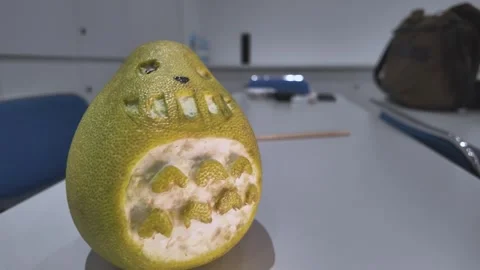 Students Creating Pomelo Carvings for Mid-Autumn Festival Celebration in Taiw Stock Footage 341108716