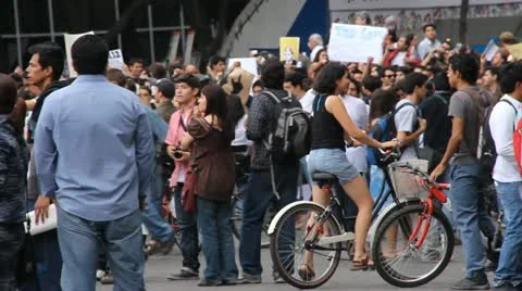 Students demonstration 스톡 동영상 11114799