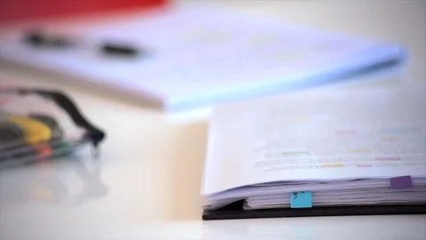 Student's Desk Stock Footage 90163883