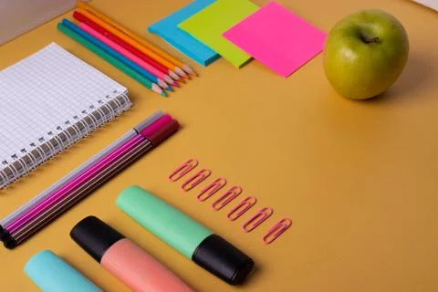 Student's desk Stock Photos
