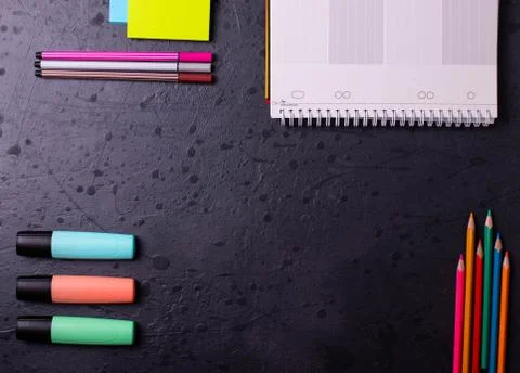 Student's desk Stock Photos