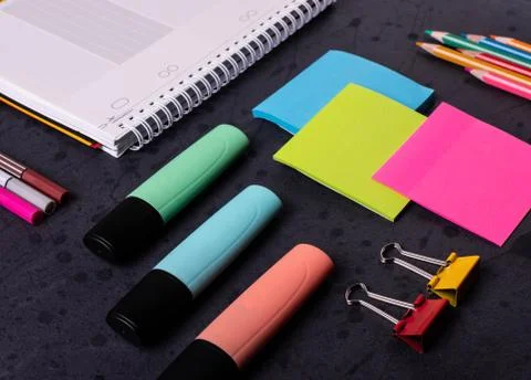 Student's desk Stock Photos