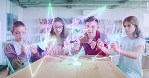 Students Developing Teamwork Skills During Classroom Brainstorming Session Video stock 138158382
