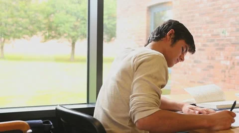Students doing homework Stock Footage