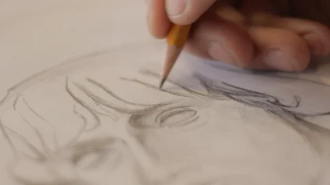 Students draw and make sculptures Stock Footage 104884721