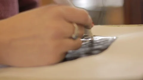 Students draw and make sculptures Stock Footage 104885789