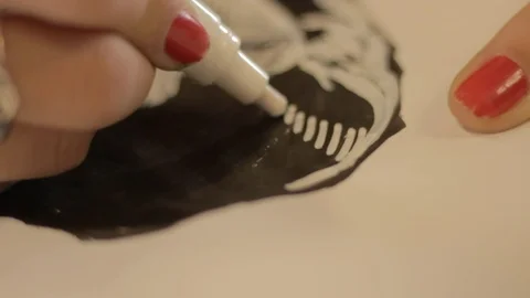 Students draw and make sculptures Stock Footage 104886415