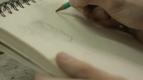 Students draw and make sculptures Stock Footage 104892009