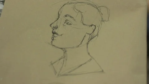 Students draw and make sculptures Stock Footage 104892425