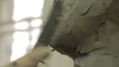 Students draw and make sculptures Stock Footage 104894880