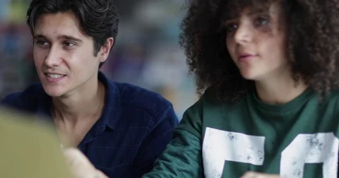 Students eating fast food | Stock Video | Pond5