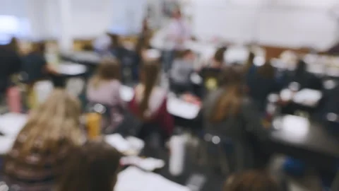 Students engage in classroom learning amid collaborative discussions Stock Footage 310214321