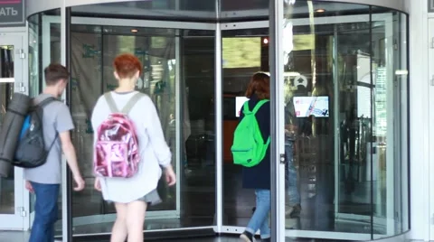 Students at the entrance Stock Footage 62645640