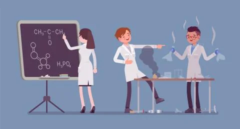 Students fooling around Stock Illustration