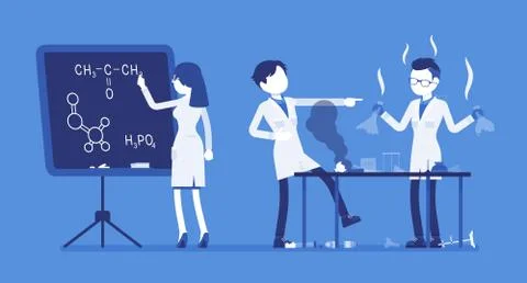 Students fooling around Stock Illustration