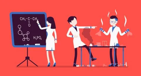 Students fooling around Stock Illustration