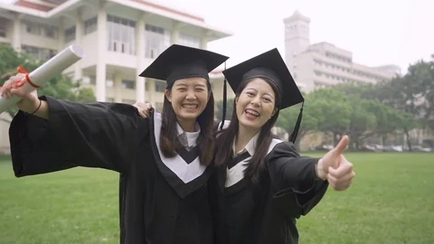 Students friends hugging together taking picture Stock Footage 108315551