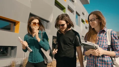 Students Friends Walk 動画素材 80703511