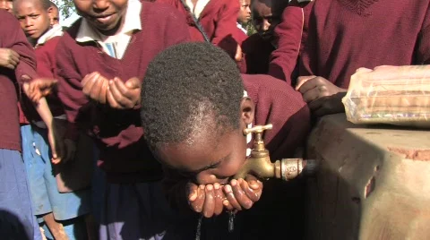 Students get A Drink Stock Footage 728457