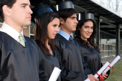Students graduating Stock Photos