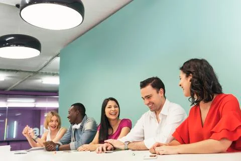 A students group learning at school academy. Stock Photos