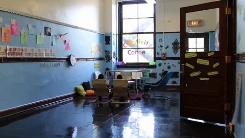 Students In Hallway On Computer Stock Footage 85705567