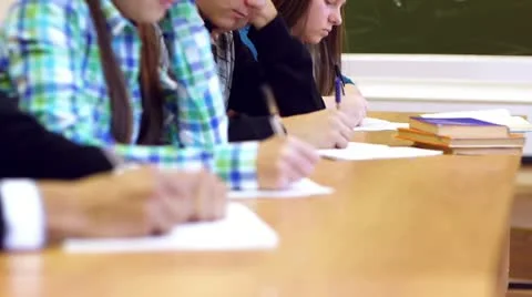 Students hands Stock Footage