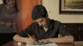 students have fun doing a architectural project - lover - exam - laugh - kiss HD Footage