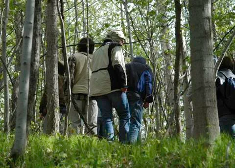 Students on a Hike Stock Photos