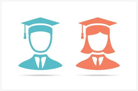 Students Icons Stock Illustration
