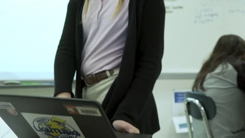 Students interacting in Classroom Stock-Footage 74885549