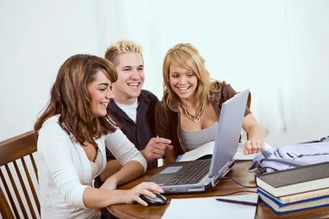 Students: Laughing At Something Online Stock Photos