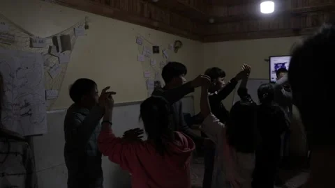 Students learning dancing Stock Footage 154231410