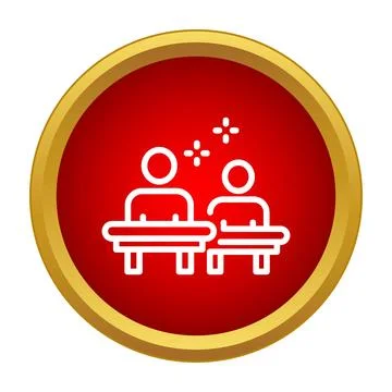 Students learning at desks in classroom environment Illustrazione stock