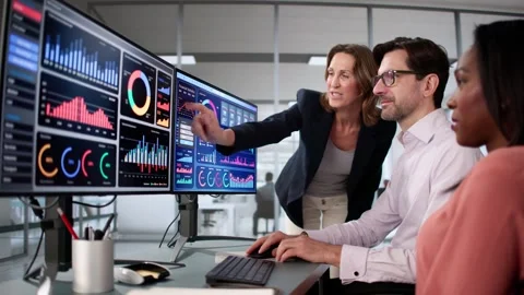 Students Learning KPI Business Analytics Stock Footage 301819822