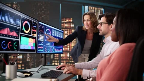 Students Learning KPI Business Analytics Stock Footage 302578821
