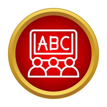 Students learning literacy with teacher in classroom icon イラスト素材