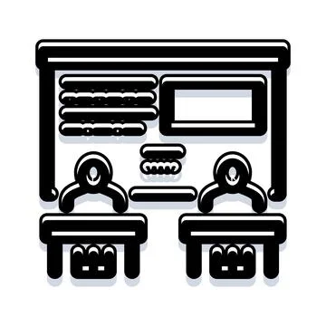 Students learning in a school classroom education Stock Illustration