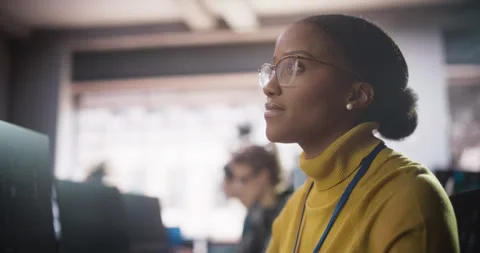 Students Learning at Software Development Class Stock Footage 243651015