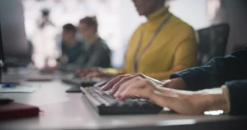 Students Learning at Software Development Class Stock Footage 243651128