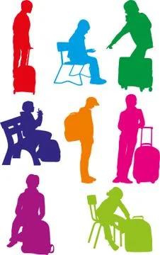 STUDENTS LEAVING FOR HIGH SCHOOL Illustrazione stock