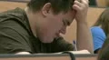 Students at a lecture in the classroom. HD Footage