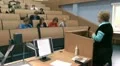 Students at a lecture in the classroom. HD Footage