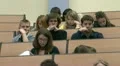 Students at a lecture in the classroom. HD Footage