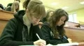 Students at a lecture in the classroom. HD Footage