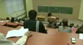 Students at a lecture in the classroom. HD Footage