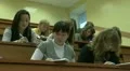 Students at a lecture in the classroom. HD Footage
