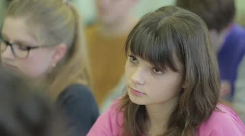 Students at a lecture, Close-up Stock Footage 44766180