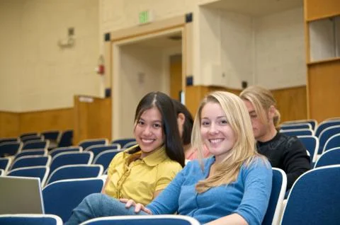 Students in lecture hall Stock Photos