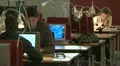 Students in the library for computers. HD Footage